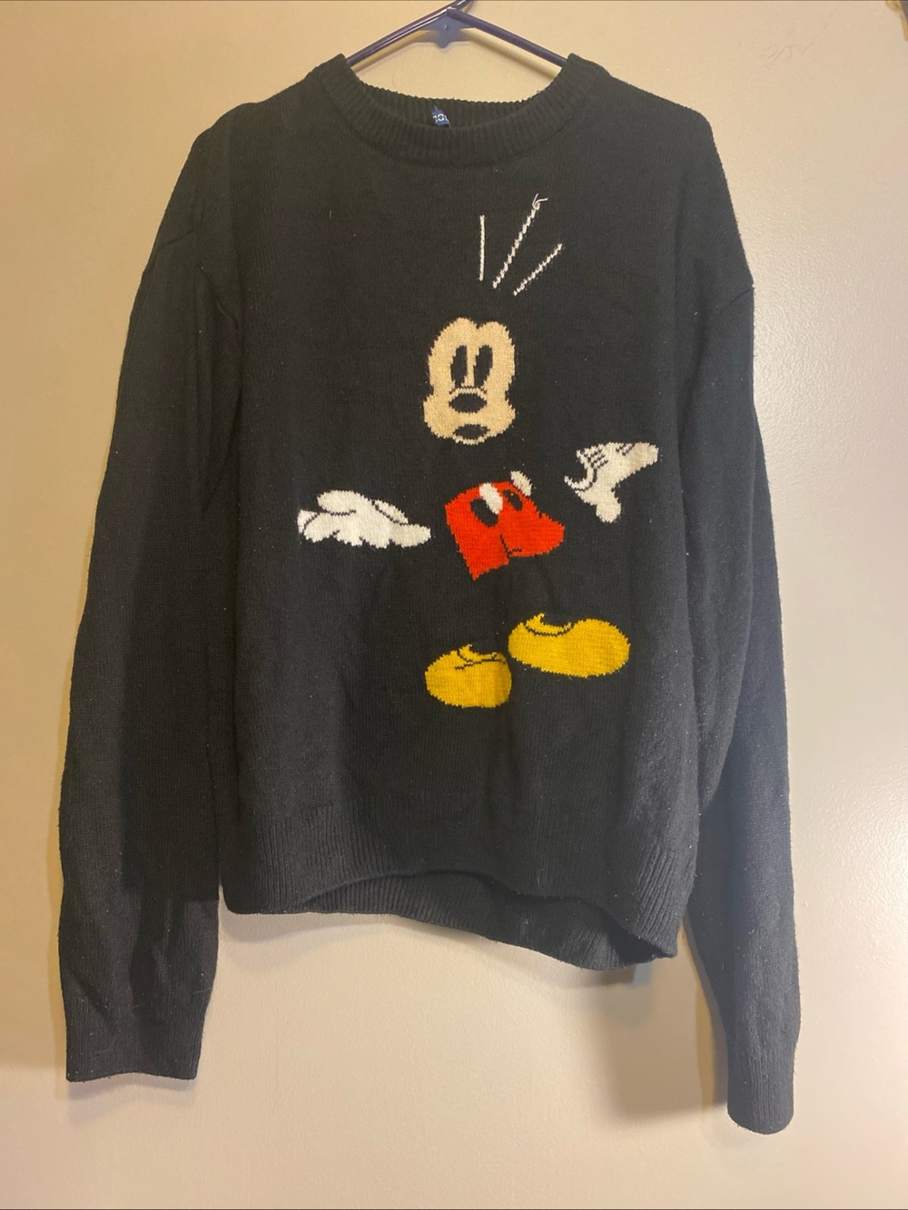 Mickey Mouse Abstract H&M Divided Disney‎ Used Women’s Sweater Size US Small